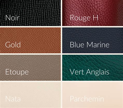 hermes red leather color|hermes luggage color chart.